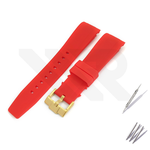 Silicon Diver Strap for SKX/SRPD - Red with Gold Buckle