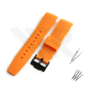 Silicon Diver Strap for SKX/SRPD - Orange with Black Buckle