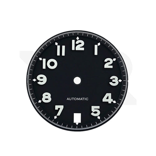Matte Pilot Dial with Numeral Indices for Seiko Mod: Matte Black