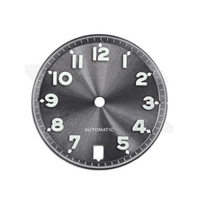 Load image into Gallery viewer, Sunburst Pilot Dial with Numeral Indices for Seiko Mod: Sunburst Gray
