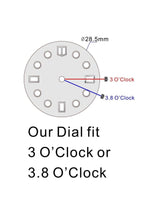 Load image into Gallery viewer, Stick Indices GMT NH34 Sunburst Dial for Seiko Mod: Olive Green