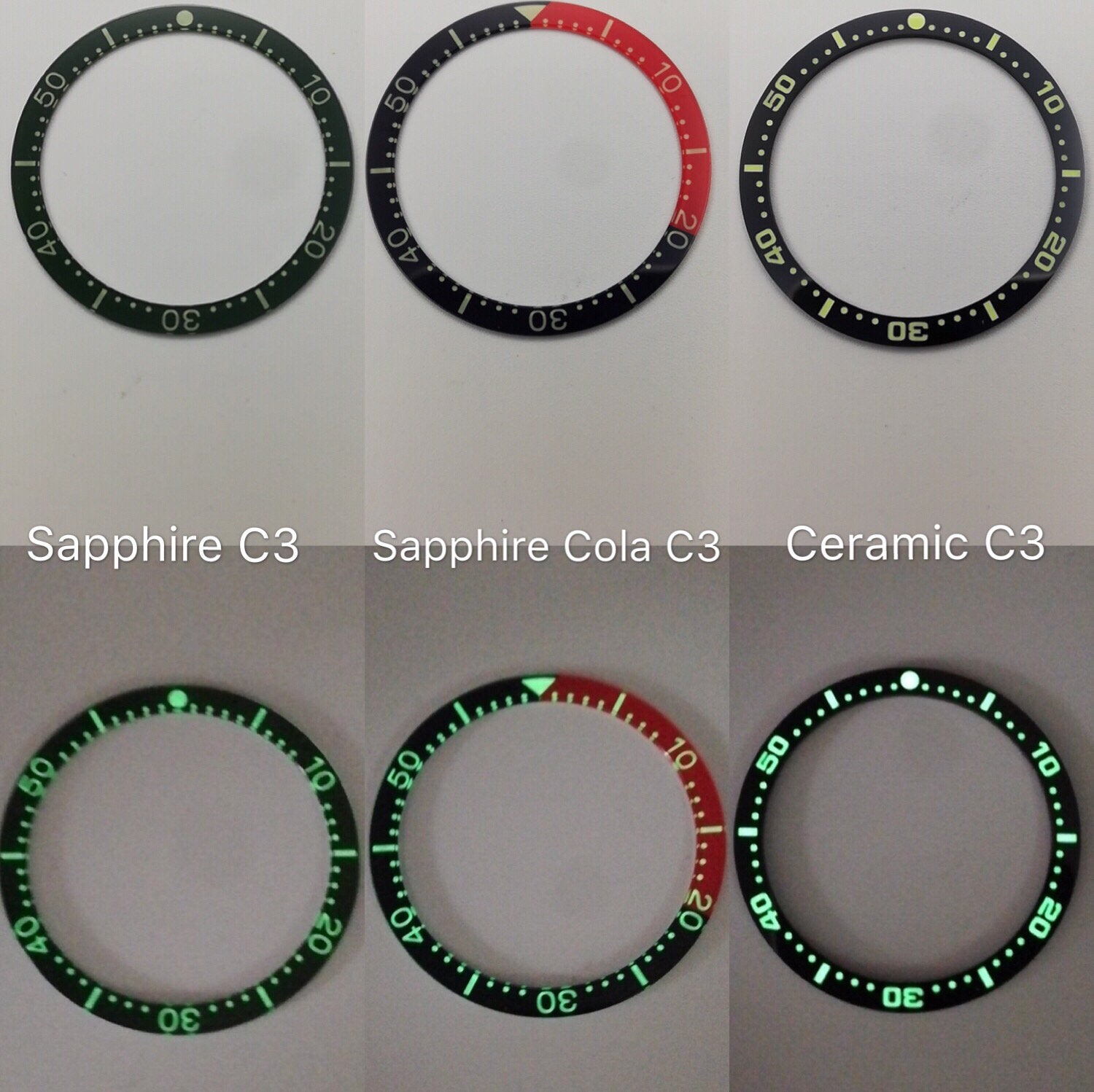 Sapphire bezel sales insert