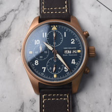 Load image into Gallery viewer, Hruodland Bronze Pilot Chronograph