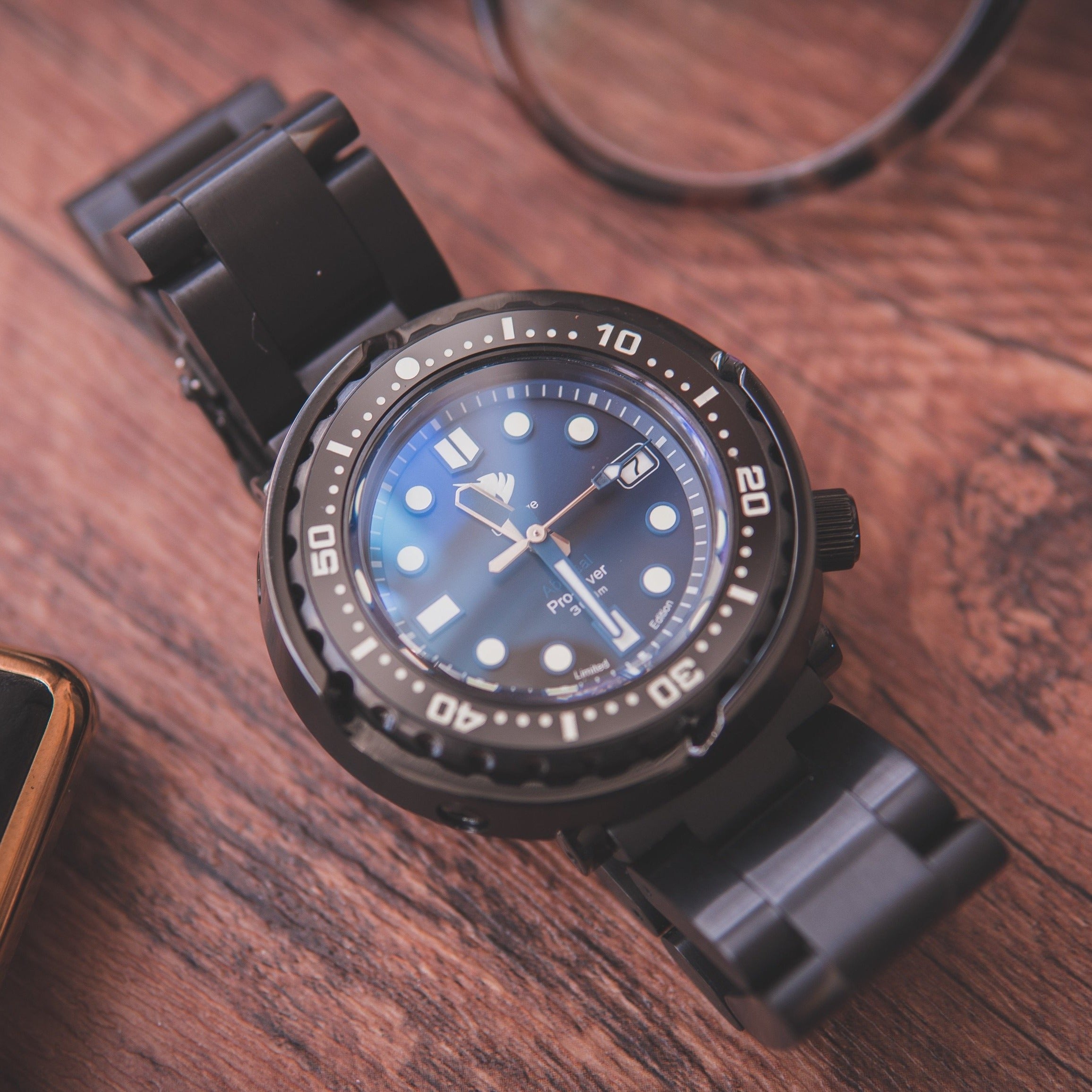 Proxima Black Tuna Abyssal WR Watches
