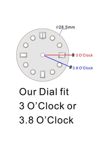 Multi Color Indices Matte White Dial for Seiko Mod