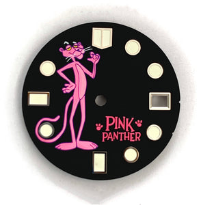 Pink Panther Matte Black Dial for Seiko Mod