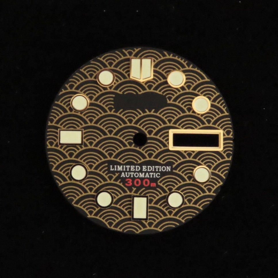 Japanese Wave Day date Dial for Seiko Mod