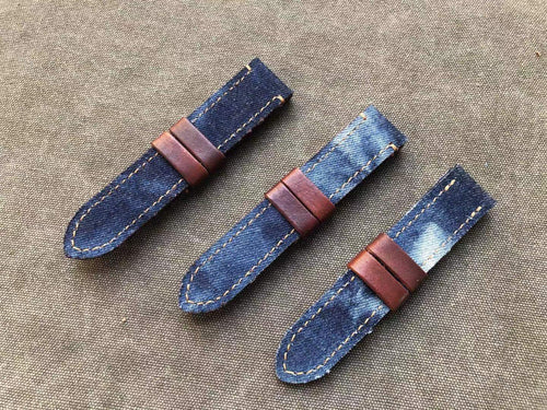 Jeans Fabric Leather Strap