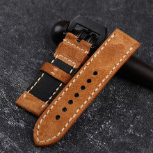 Load image into Gallery viewer, Gold Brown Suede Leather Strap