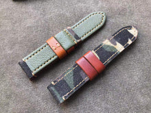 Load image into Gallery viewer, Camo Fabric Leather Strap