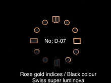 Load image into Gallery viewer, Rose Gold Sunburst Dial for Seiko Mod